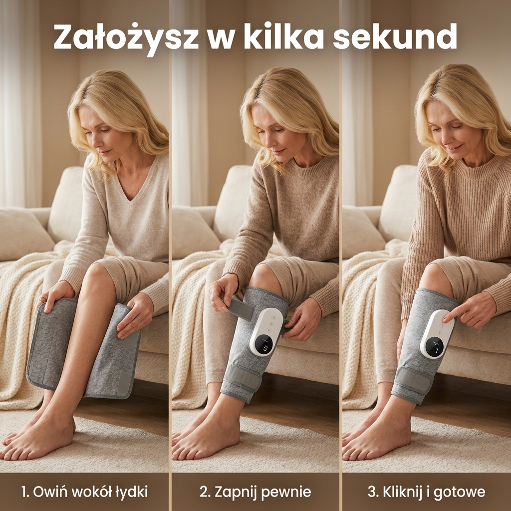 Reluvo Calf Flow™ — masażer łydek terapeutyczny 3w1