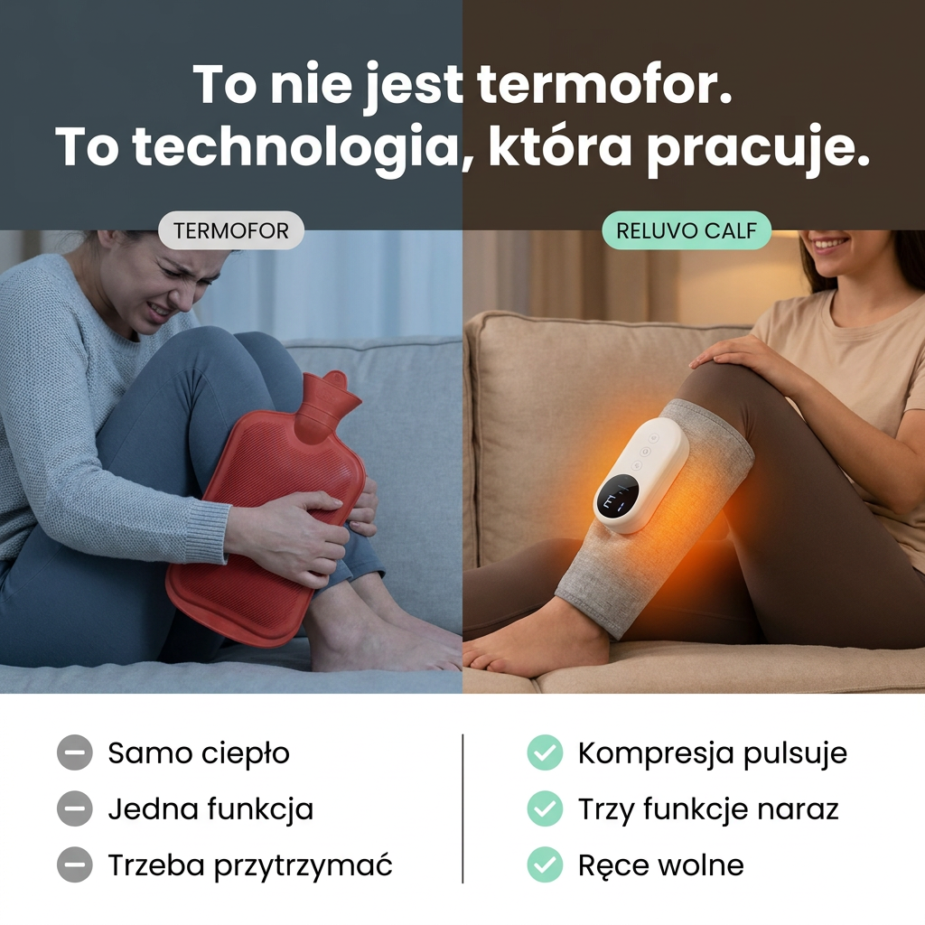 Reluvo Calf Flow™ — masażer łydek terapeutyczny 3w1