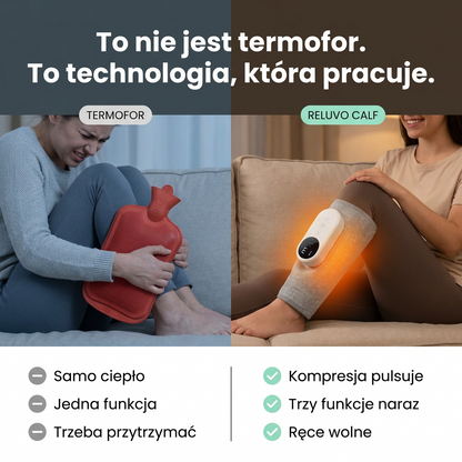Reluvo Calf Flow™ — masażer łydek terapeutyczny 3w1