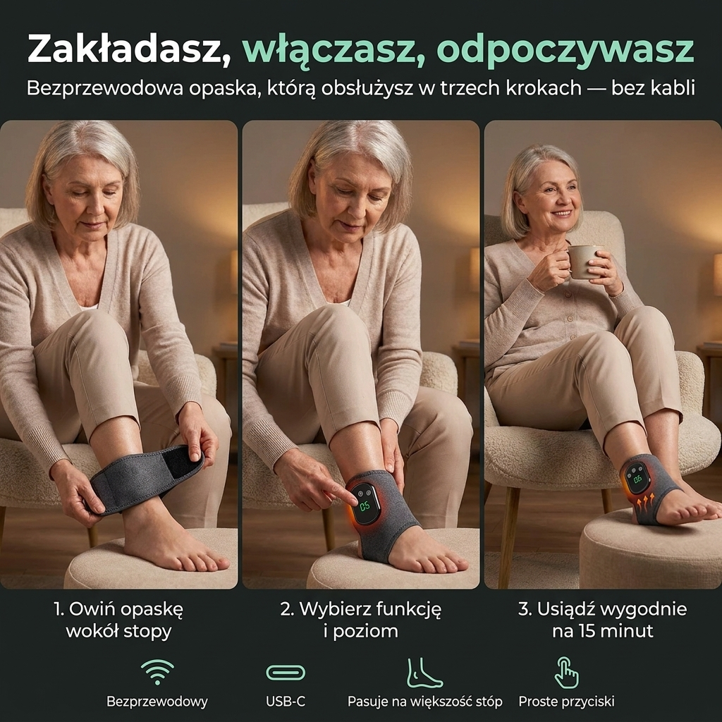Reluvo Foot EMS™ — masażer stóp 3w1